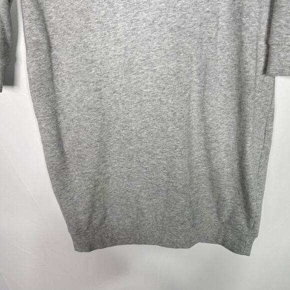ATM Anthony Thomas Melillo Small S Sweatshirt Dress Heather Gray Crew Pockets - Picture 4 of 11
